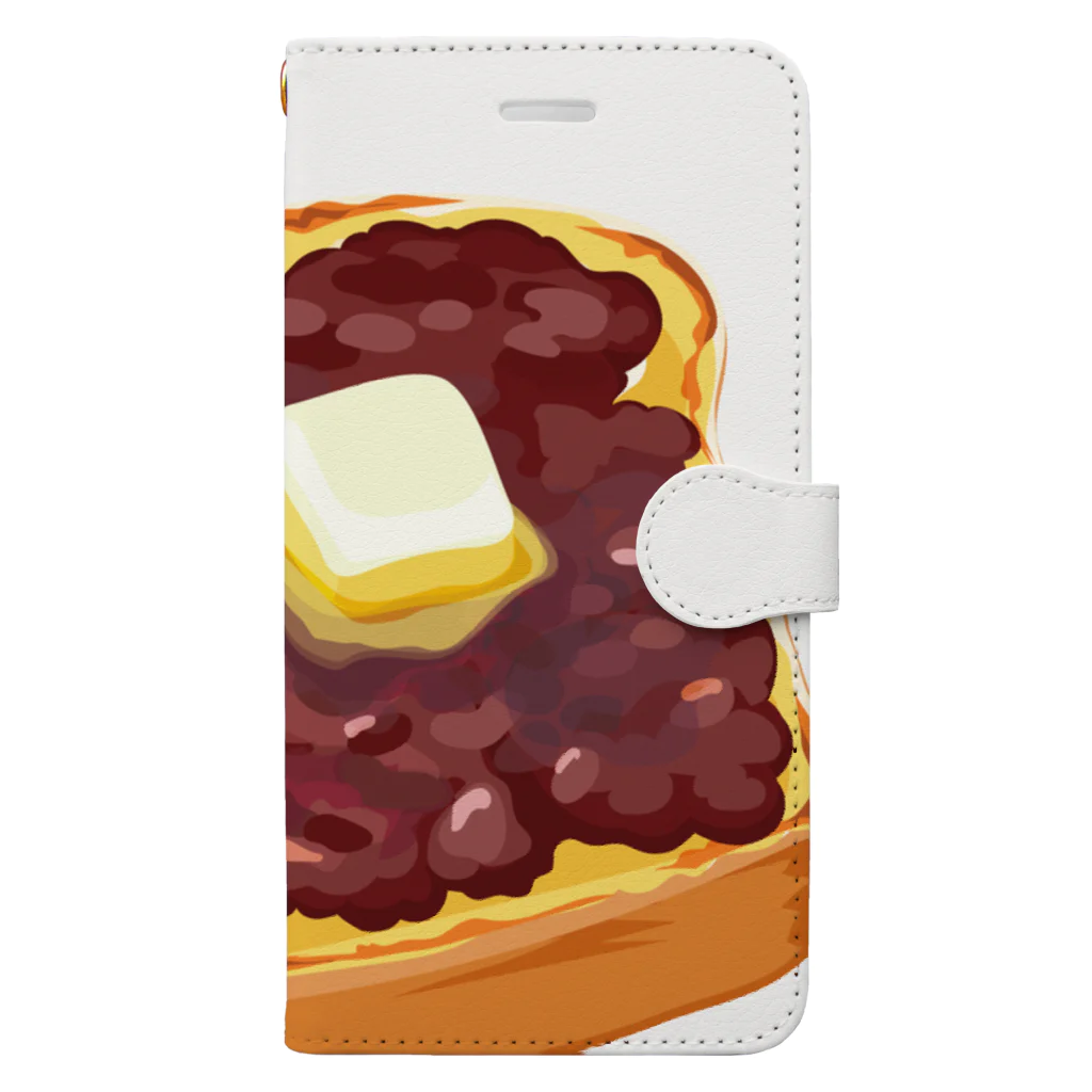 リズの小倉トースト Book-Style Smartphone Case