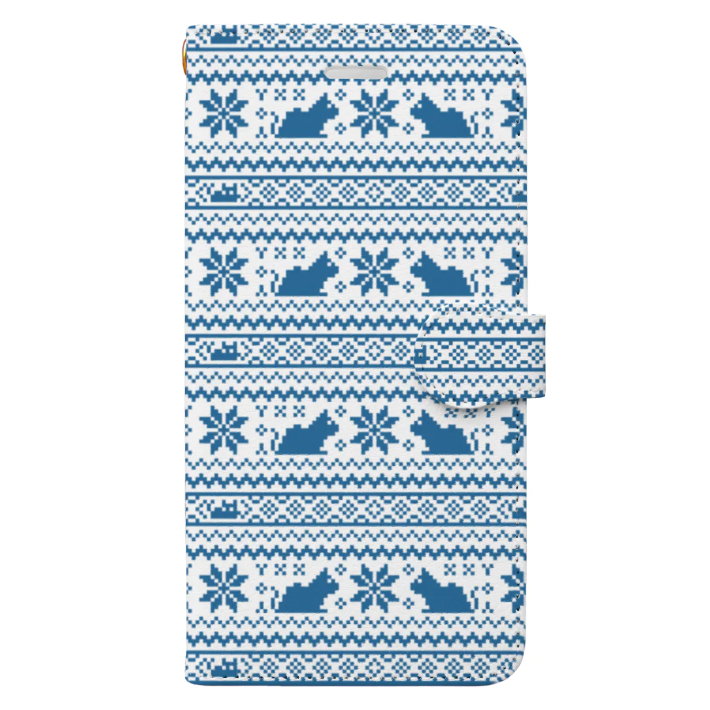 【ドット絵】ネコブレ商店のネコノルディック Book-Style Smartphone Case