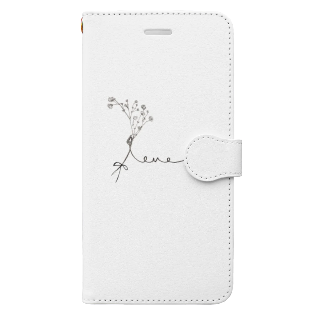 rilybiiのかすみ草 logo Book-Style Smartphone Case