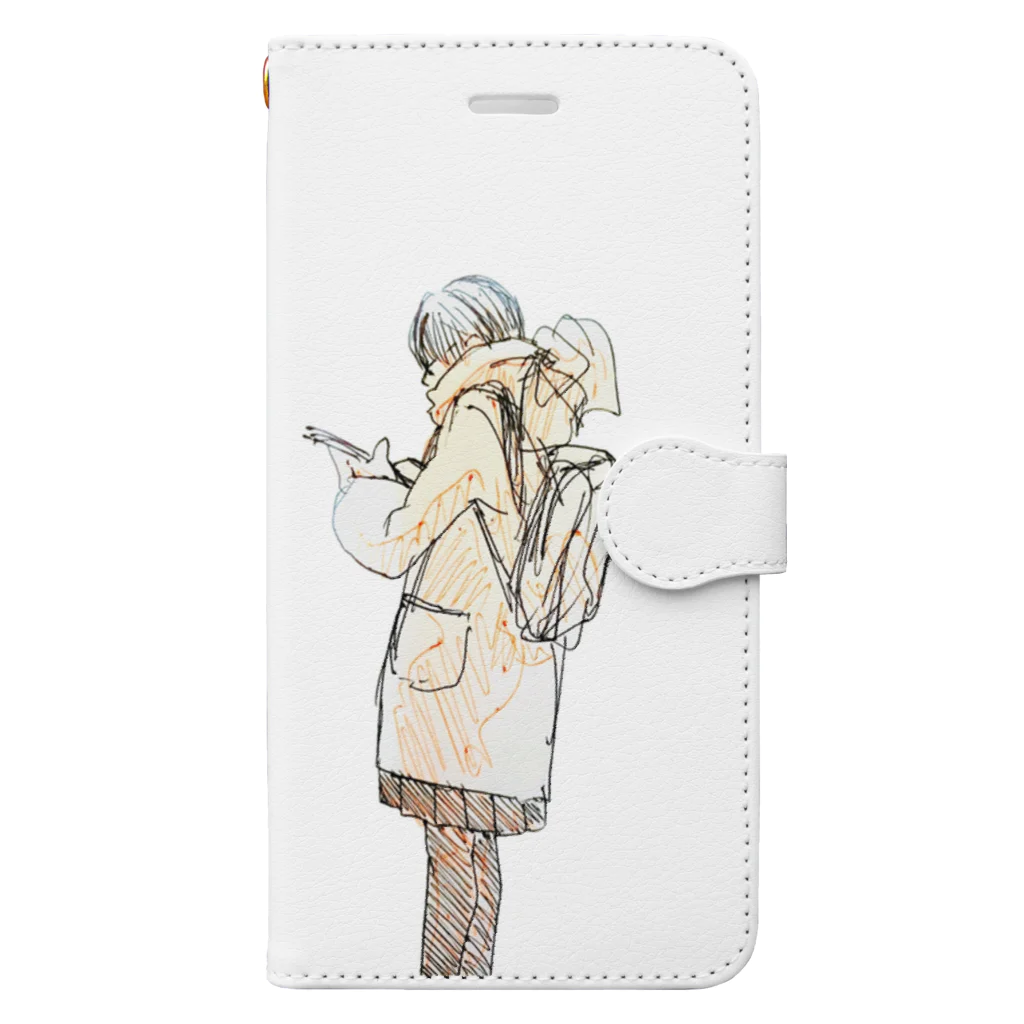 じゃがばの眼鏡の学生ちゃん Book-Style Smartphone Case