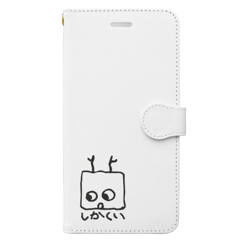 ヒゲおじさんのしかくいクン Book-Style Smartphone Case