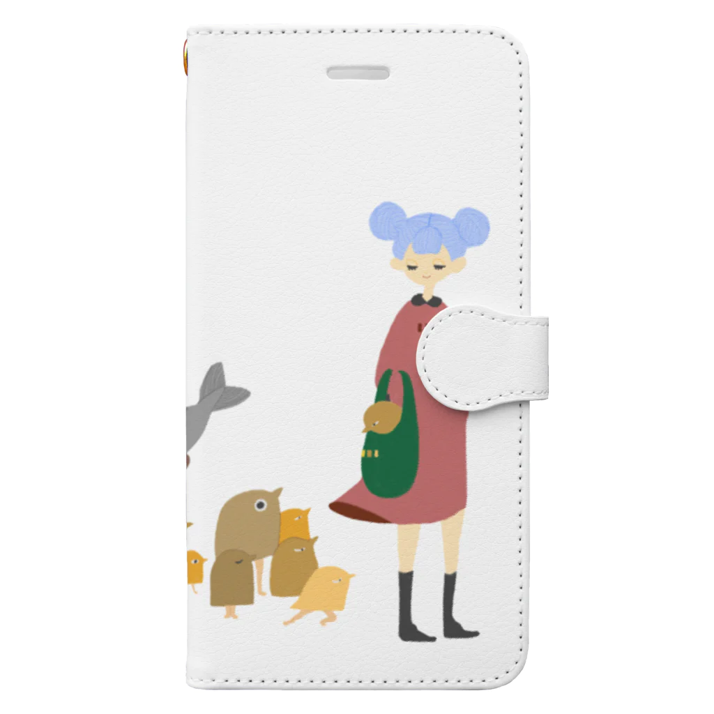 おやすみの全員連れてってください Book-Style Smartphone Case