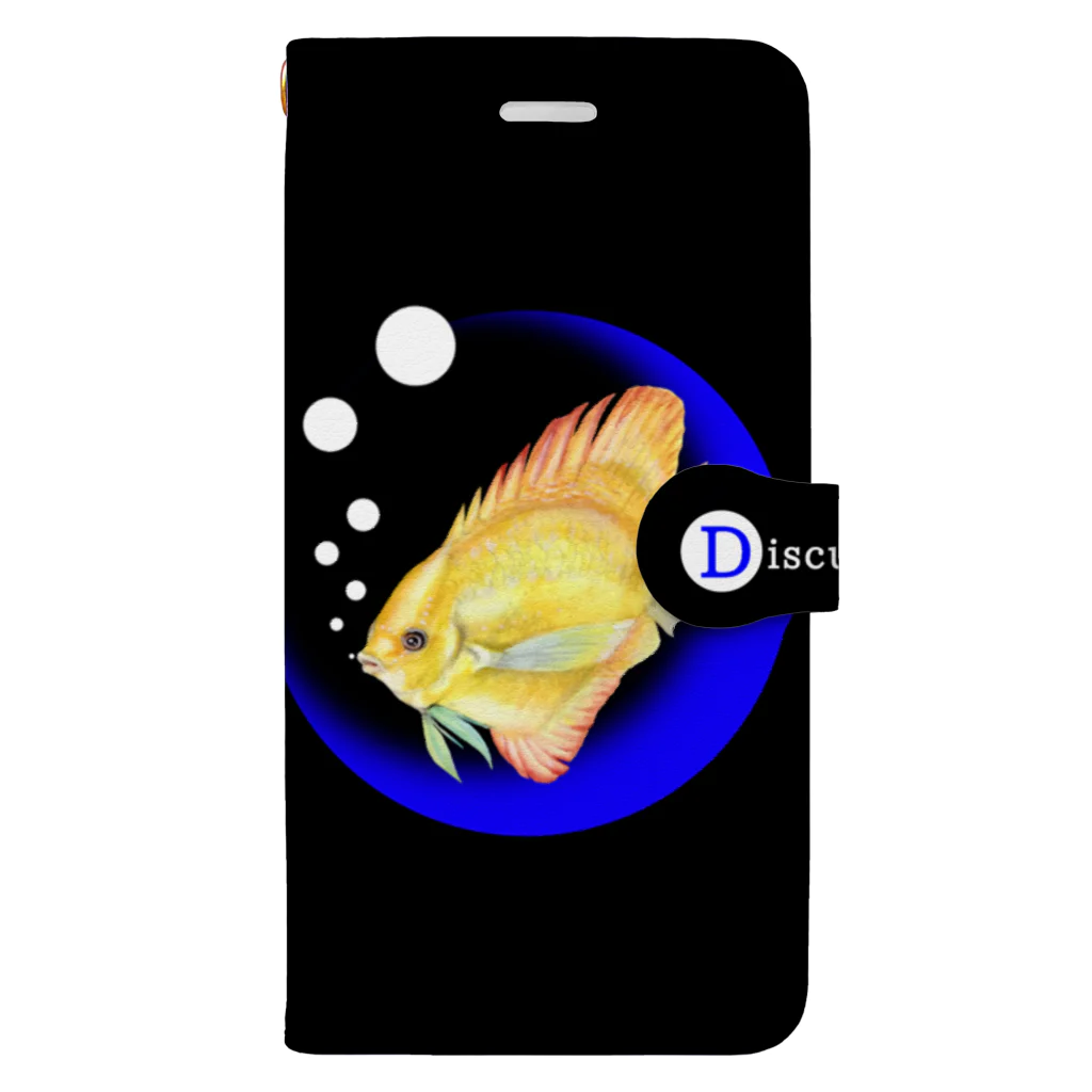 idumi-artの青い月と熱帯魚🐠 Book-Style Smartphone Case