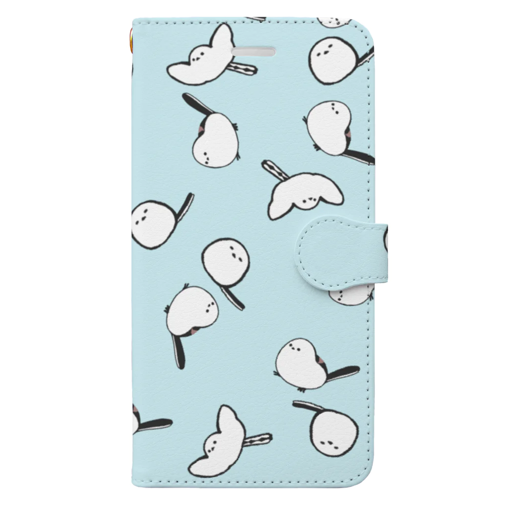 ひみつ基地つねやのふわふわシマエナガ Book-Style Smartphone Case