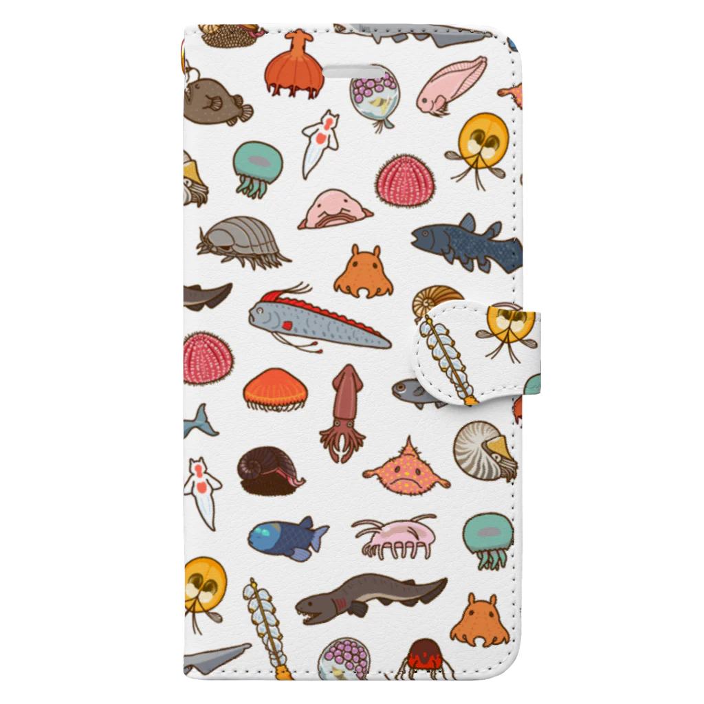 深海Collectiteの深海生物集合 Book-Style Smartphone Case