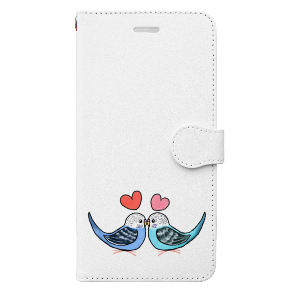 Lily bird（リリーバード）のらぶらぶセキセイ② Book-Style Smartphone Case