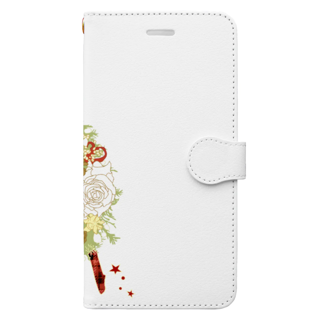 Drecome_DesignのWhite Christmas 手帳型スマホケース