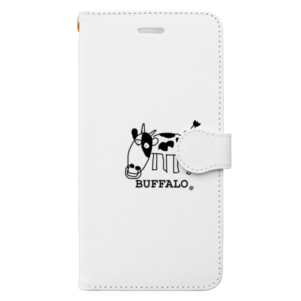 甘栗ショップのBUFFALOくん 手帳型スマホケース