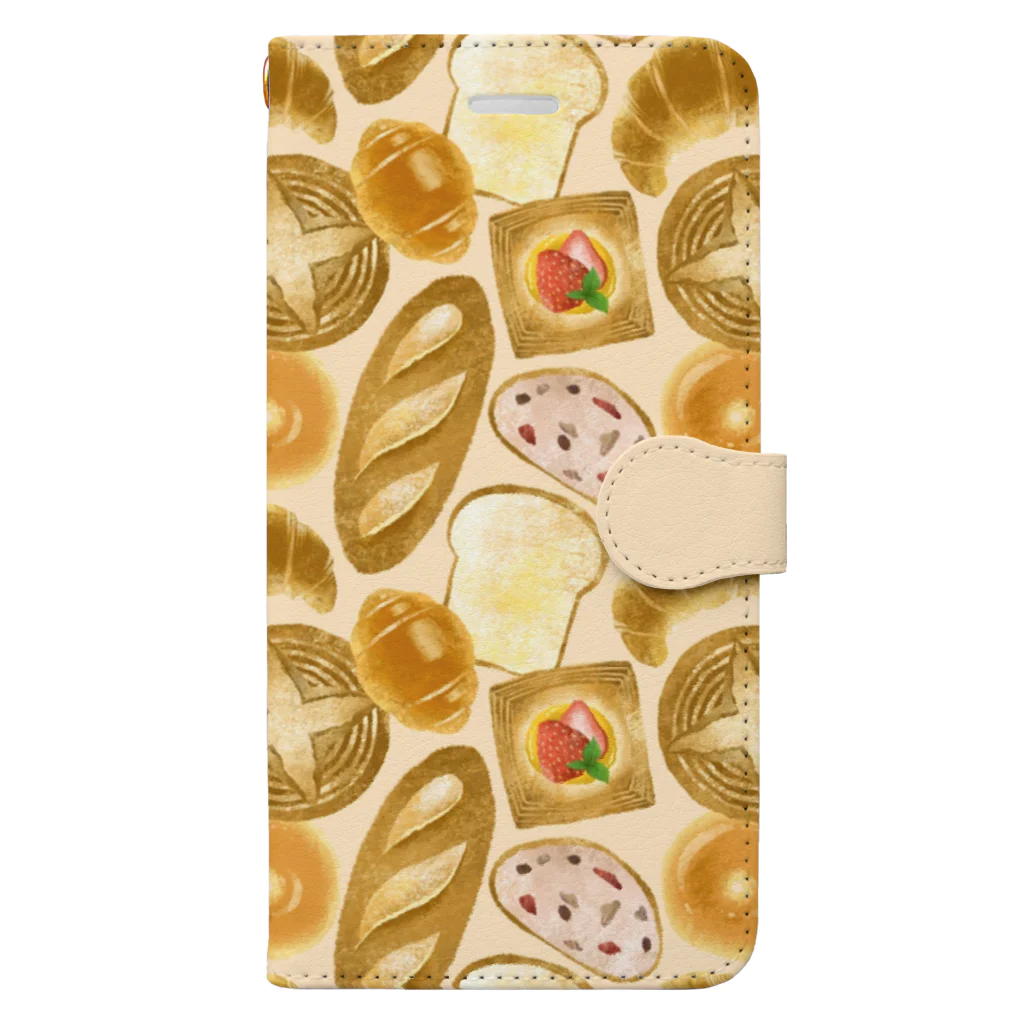 Opera Houseの[ breads ] ベージュ Book-Style Smartphone Case