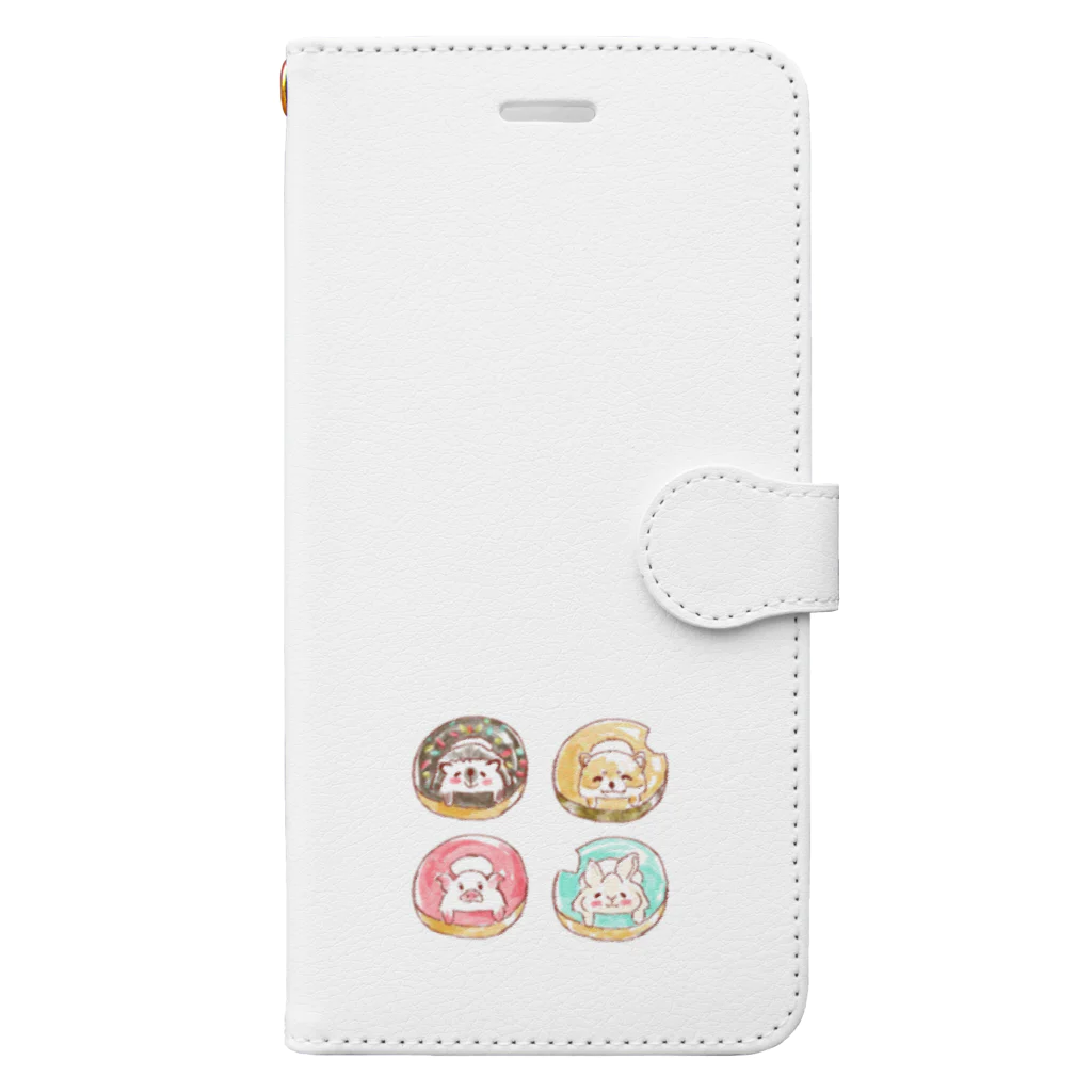 浅山しおん（ハリネズミのソフィー）のオリジナル　ハリネズミのソフィー、ドーナッツにハマる。 Book-Style Smartphone Case