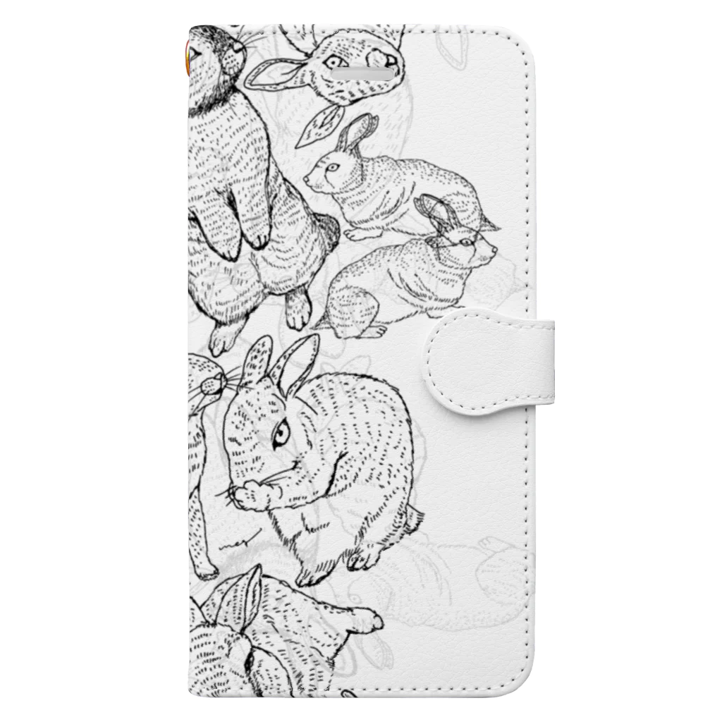 megumiillustrationの真昼のうさぎ Book-Style Smartphone Case