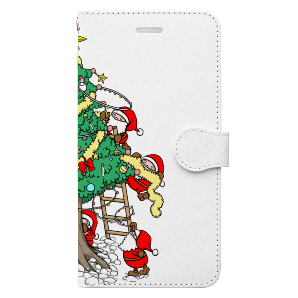 Cɐkeccooのメニー？クリスマス『クリスマスツリー』 Book-Style Smartphone Case