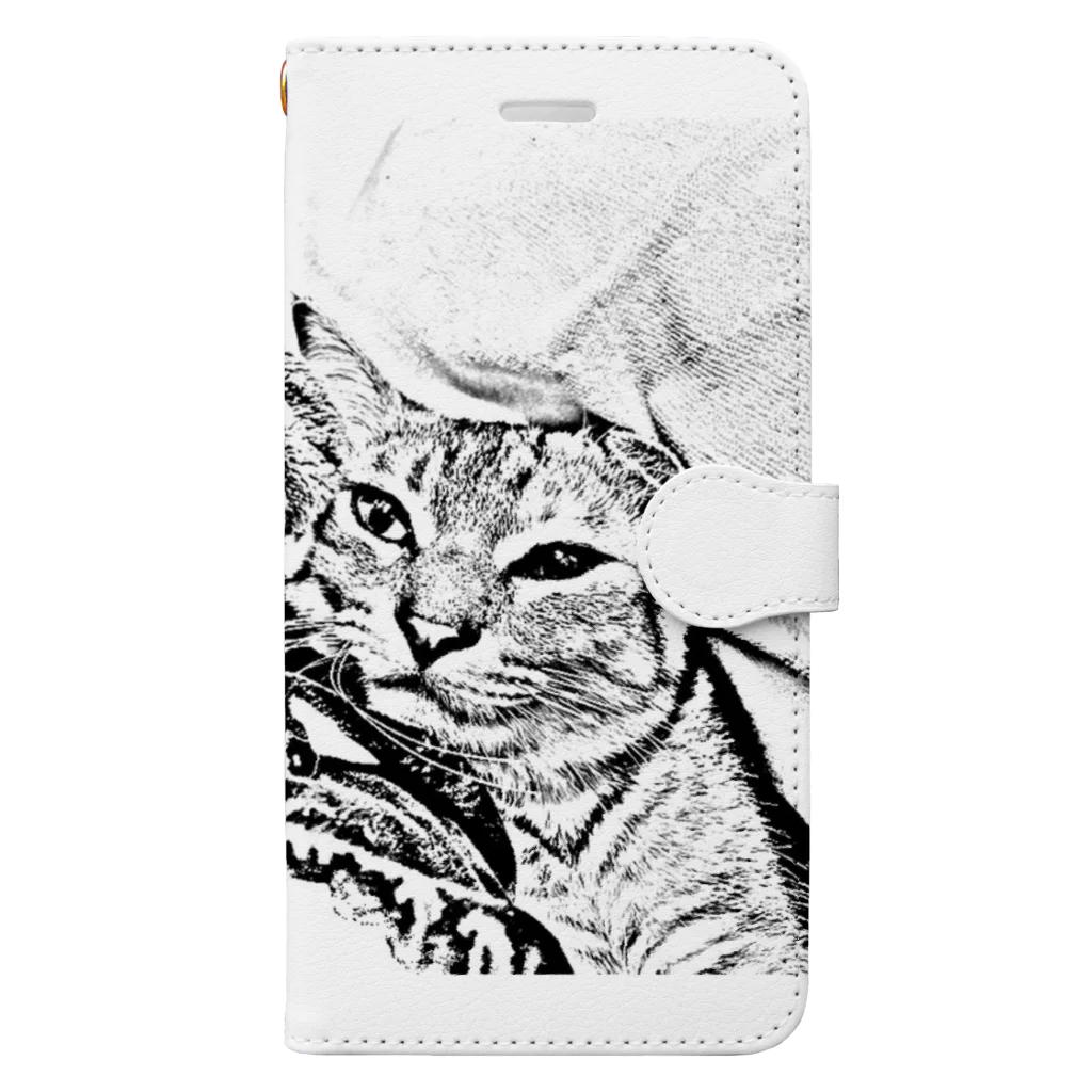 モモンヌの洋服屋さんの愛猫のんの Book-Style Smartphone Case