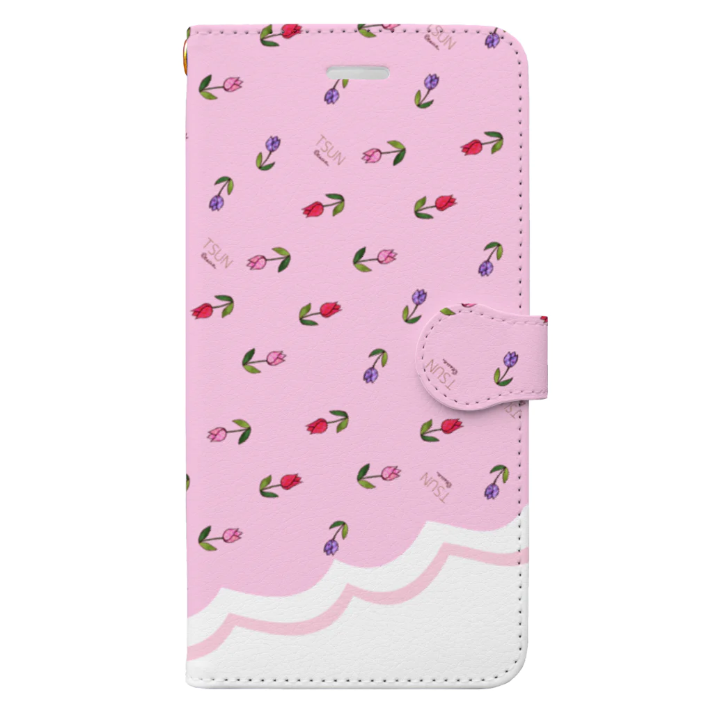 つんたろ村の村長のおみせのTsun tun tulip Book-Style Smartphone Case