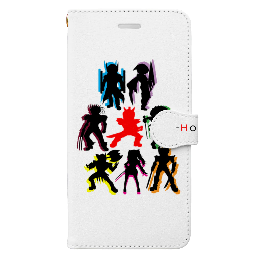 保育士ヒーローブレイク×千ャスくんの保育士ヒーローブレイクシルエット8ver.7 Book-Style Smartphone Case