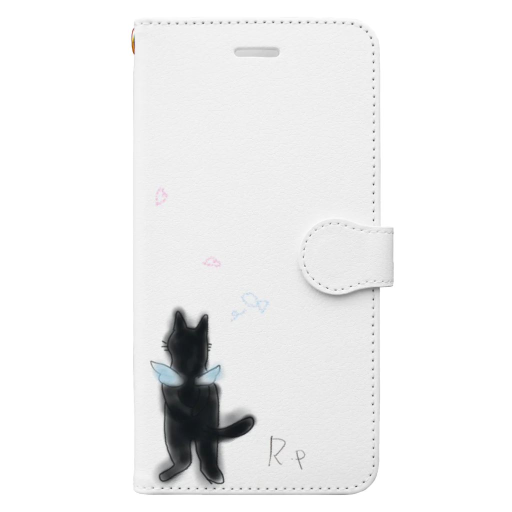 ruphooの猫と天使 Book-Style Smartphone Case