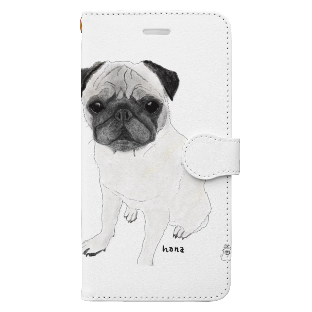 めぇありぽてモフつぐみ🐶らーはーのPug Hana 2 Book-Style Smartphone Case