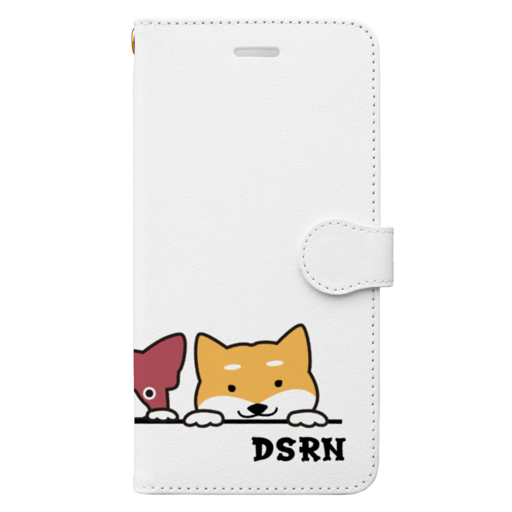 DSRN shopの仲良しの三匹犬 Book-Style Smartphone Case