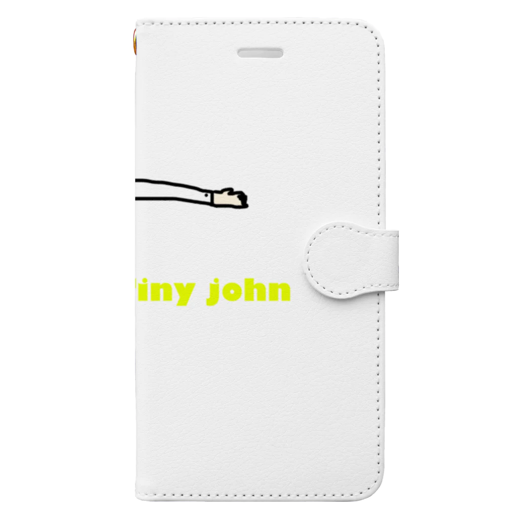 tinyjohnのアルファベットのTくん 手帳型スマホケース