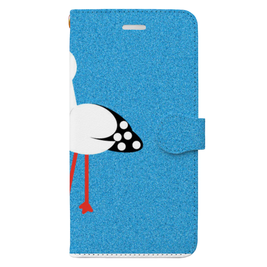 お祝かき_希望世(kimiyo)のコウノトリ Book-Style Smartphone Case