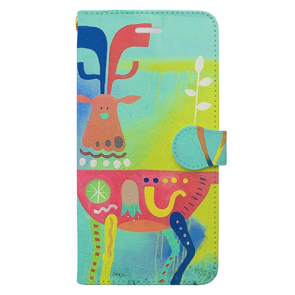 emi tanajiの夢カワ🦌トナカイ Book-Style Smartphone Case