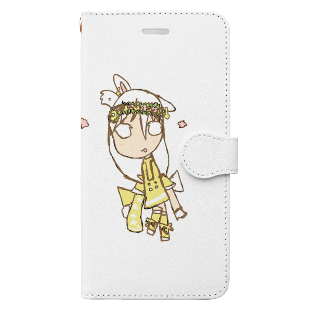 こわかわギャラリーの花うさぎ Book-Style Smartphone Case