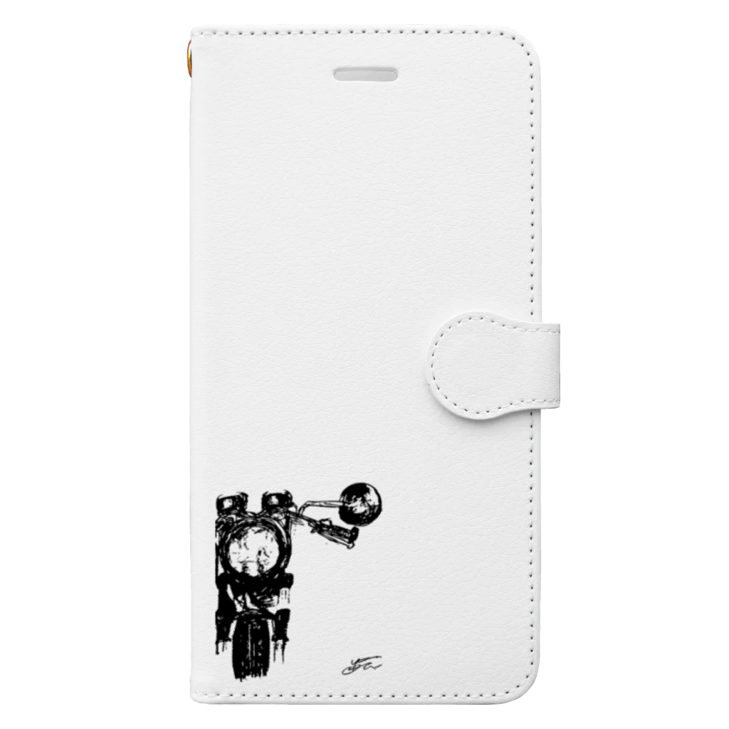 YUSR500のYU バイクイラスト Book-Style Smartphone Case