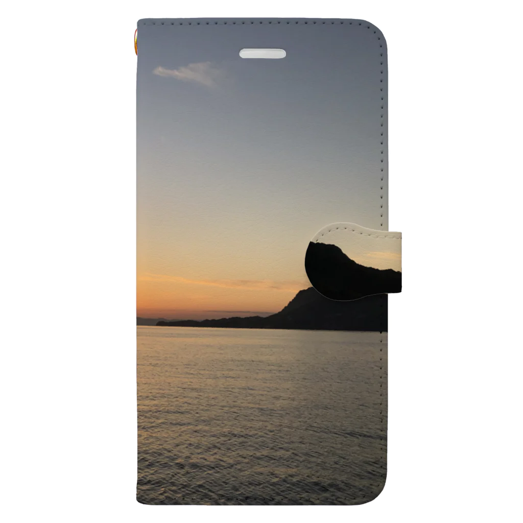 ぐりーんぴーす。の気まぐれSHOPの瀬戸内海の夕日 手帳型スマホケース