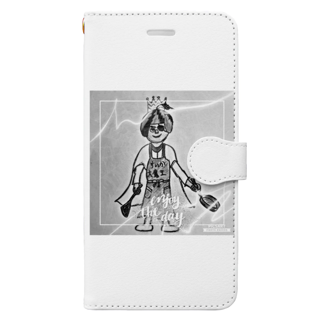 きどちゃん企画のすいか大魔王 ﾓﾉｸﾛ（柚 YUZU オリジナル） Book-Style Smartphone Case