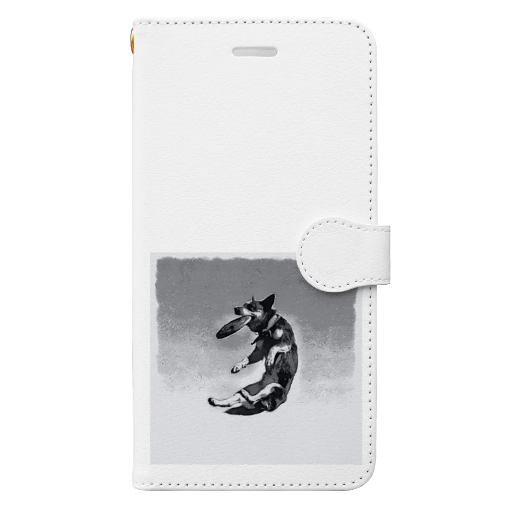 野鳥と犬の竃蔵屋(かまくらや)のディスクドッグ。犬。Disc dog。 Book-Style Smartphone Case