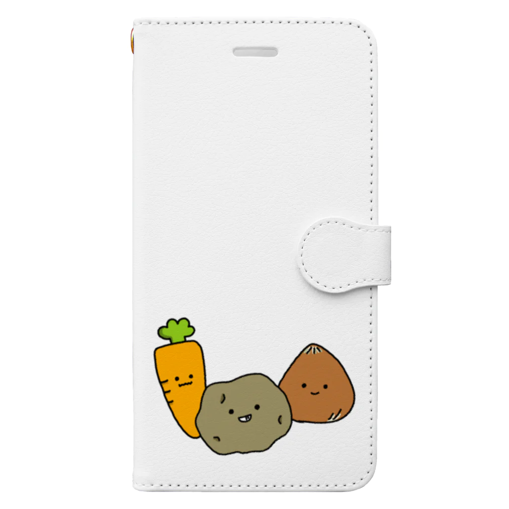 nakajima-shopのお野菜のなかま-今日は何作る？- Book-Style Smartphone Case