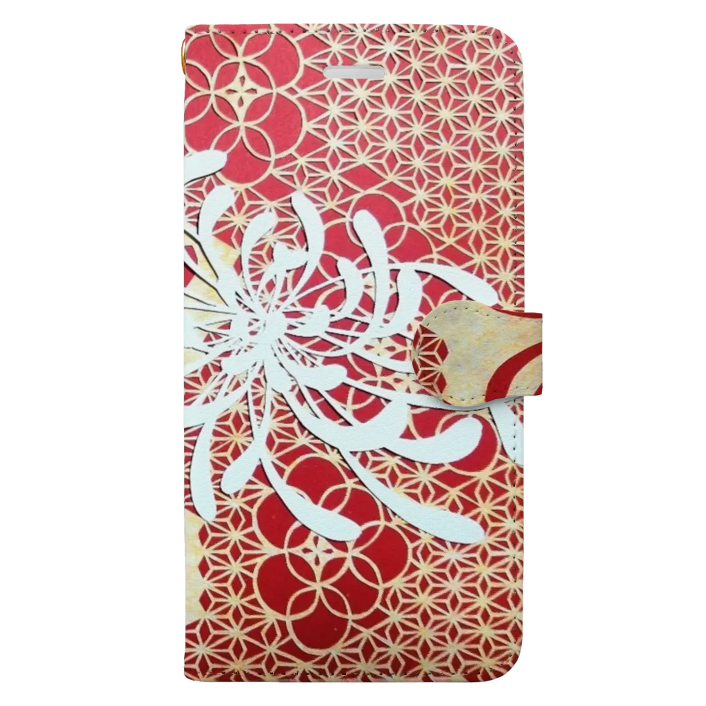 YUKIMEの菊の花 Book-Style Smartphone Case