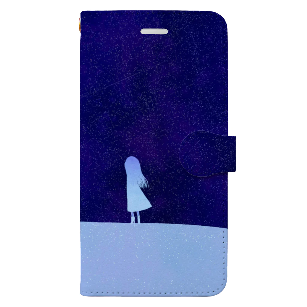 lemon16🍋れもんいろの夜空と少女 Book-Style Smartphone Case