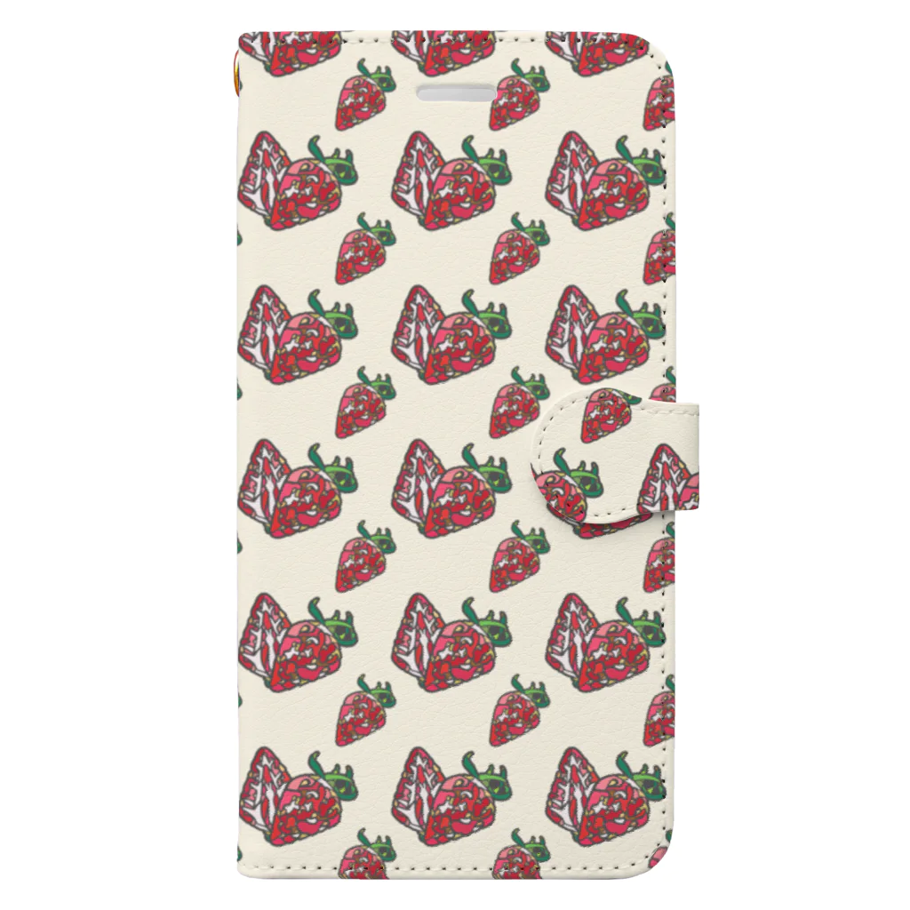 Kazuki Shibataの苺 イチゴ Strawberry  Book-Style Smartphone Case