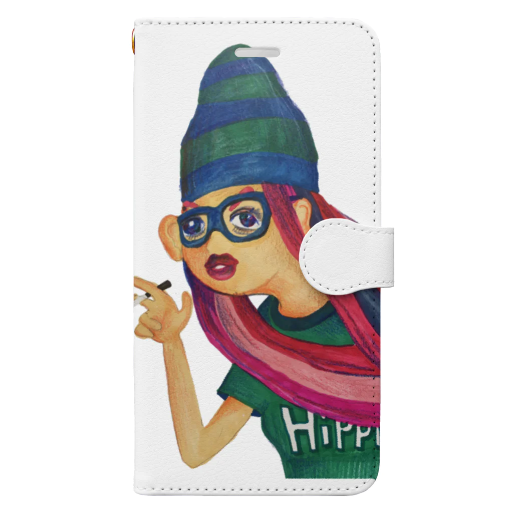 大雑把商会（ohzappa syoukai)のHIPPIE GIRL Book-Style Smartphone Case