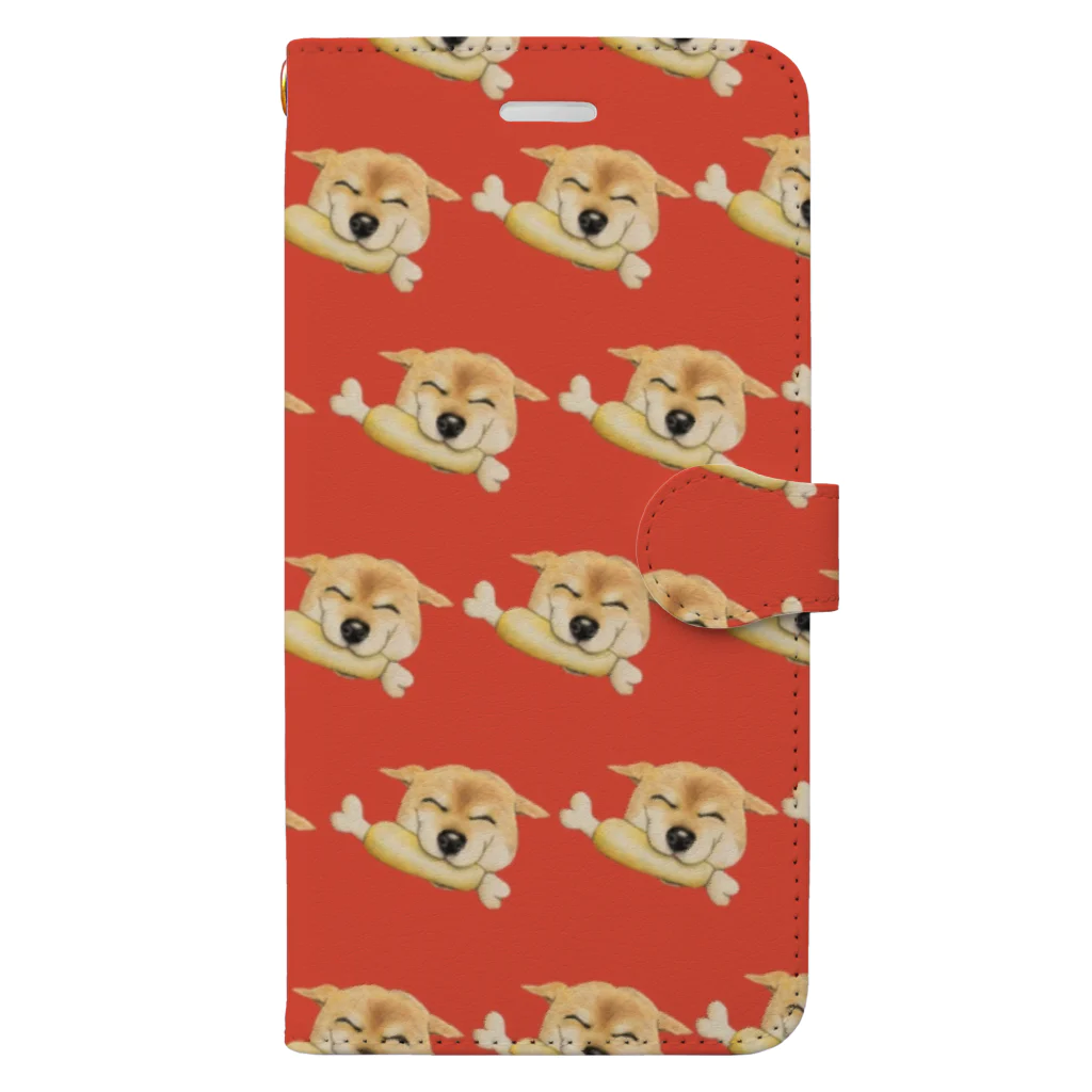 117shiba のヒコーキくぅ🐶 Book-Style Smartphone Case