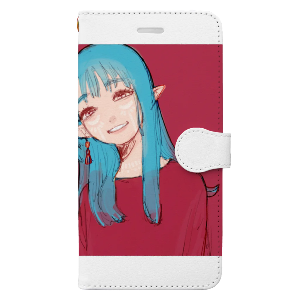 tigris tigrisの作り笑い Book-Style Smartphone Case