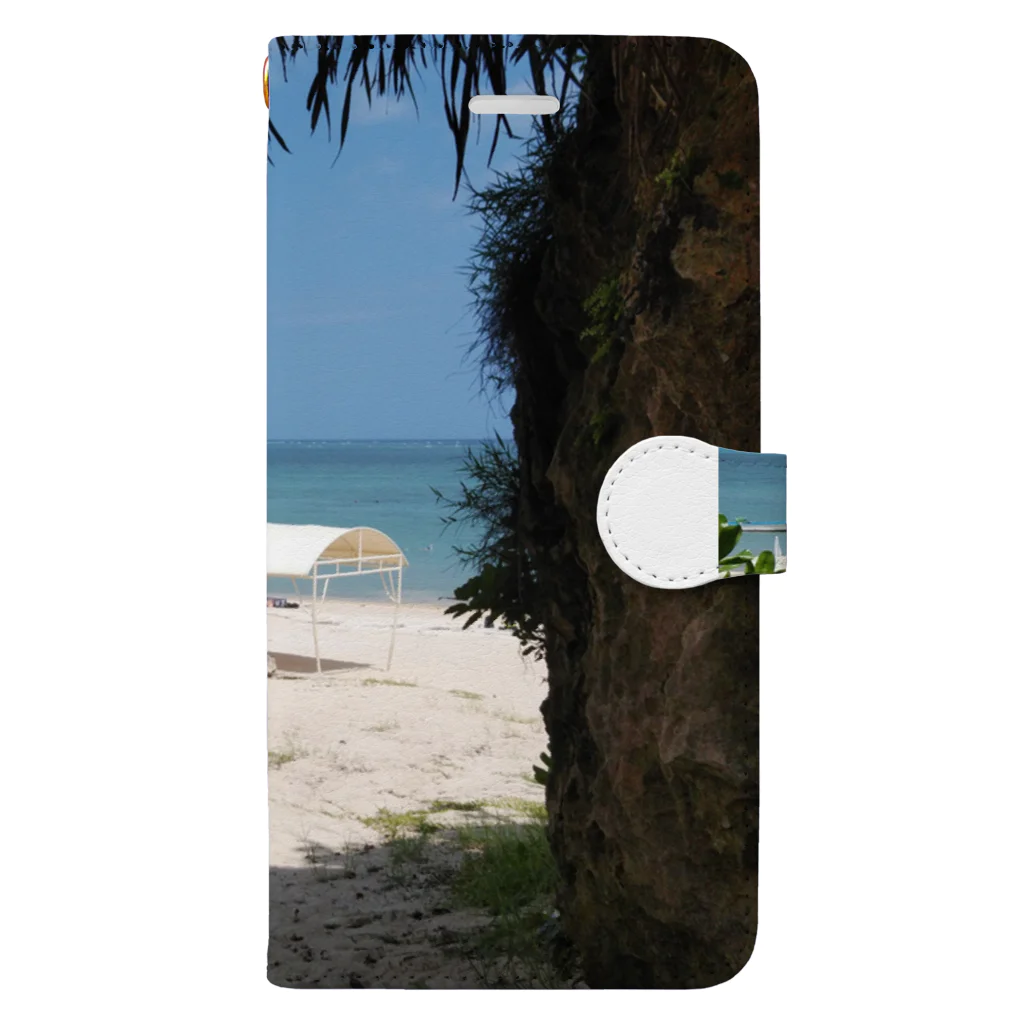 日常トリップの森の奥のビーチ Book-Style Smartphone Case