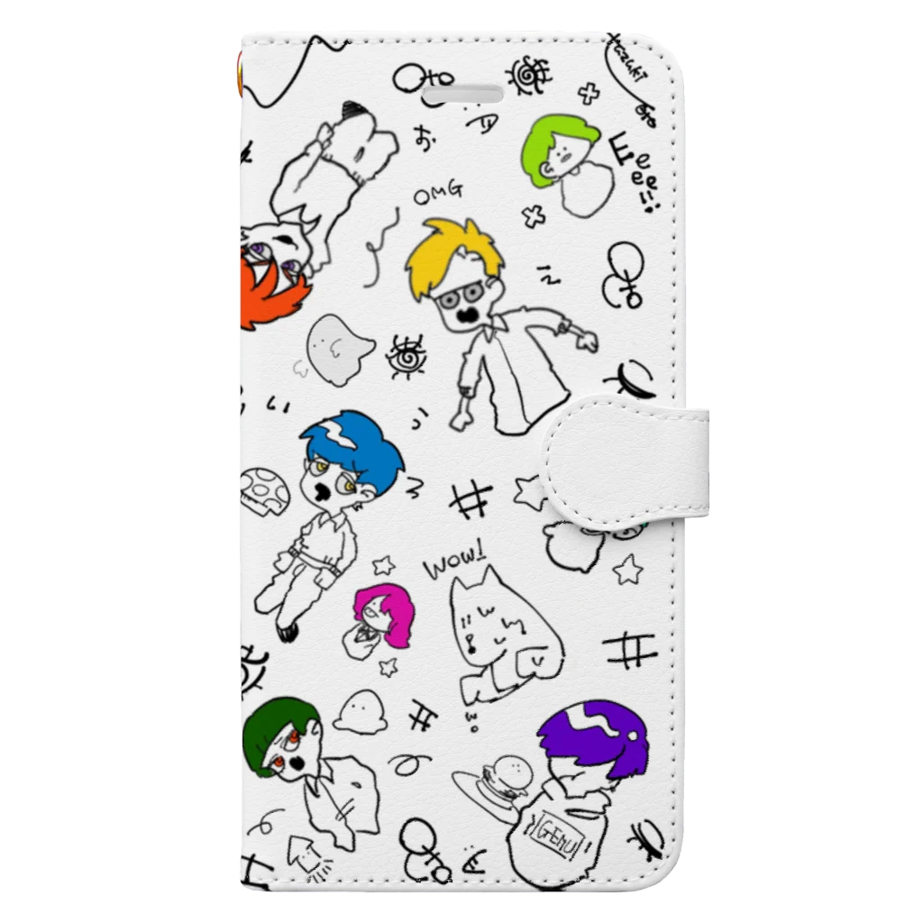 azame_uroのゾンビくんと人間 Book-Style Smartphone Case