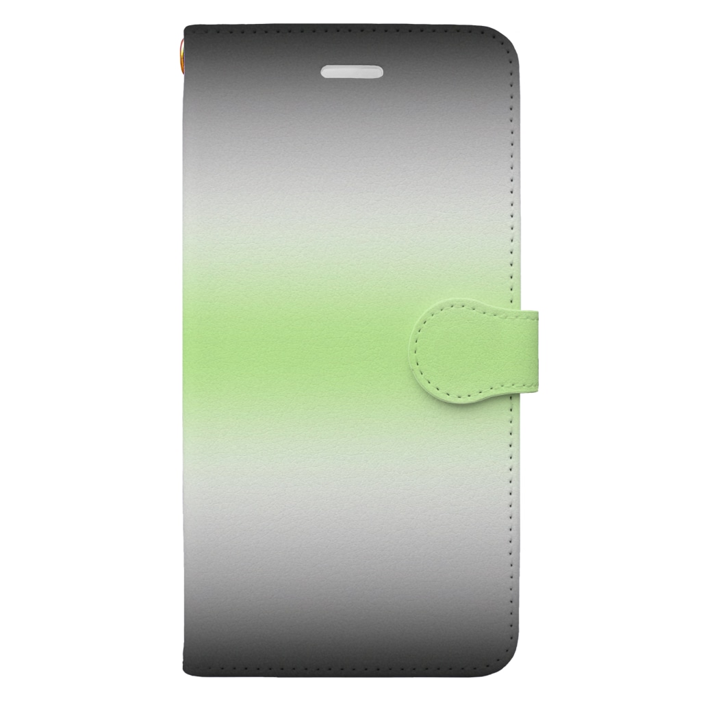 ぽぬぞぬのグラデーション　プライドフラッグ　エイジェンダー Book-Style Smartphone Case