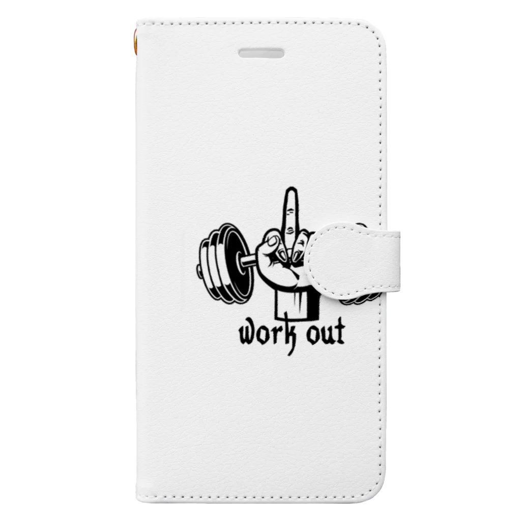 work out 3のwork out 3 手帳型スマホケース