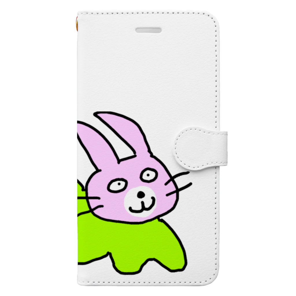 ねこた@暮らしを彩るワンポイントのうさぎです。 Book-Style Smartphone Case