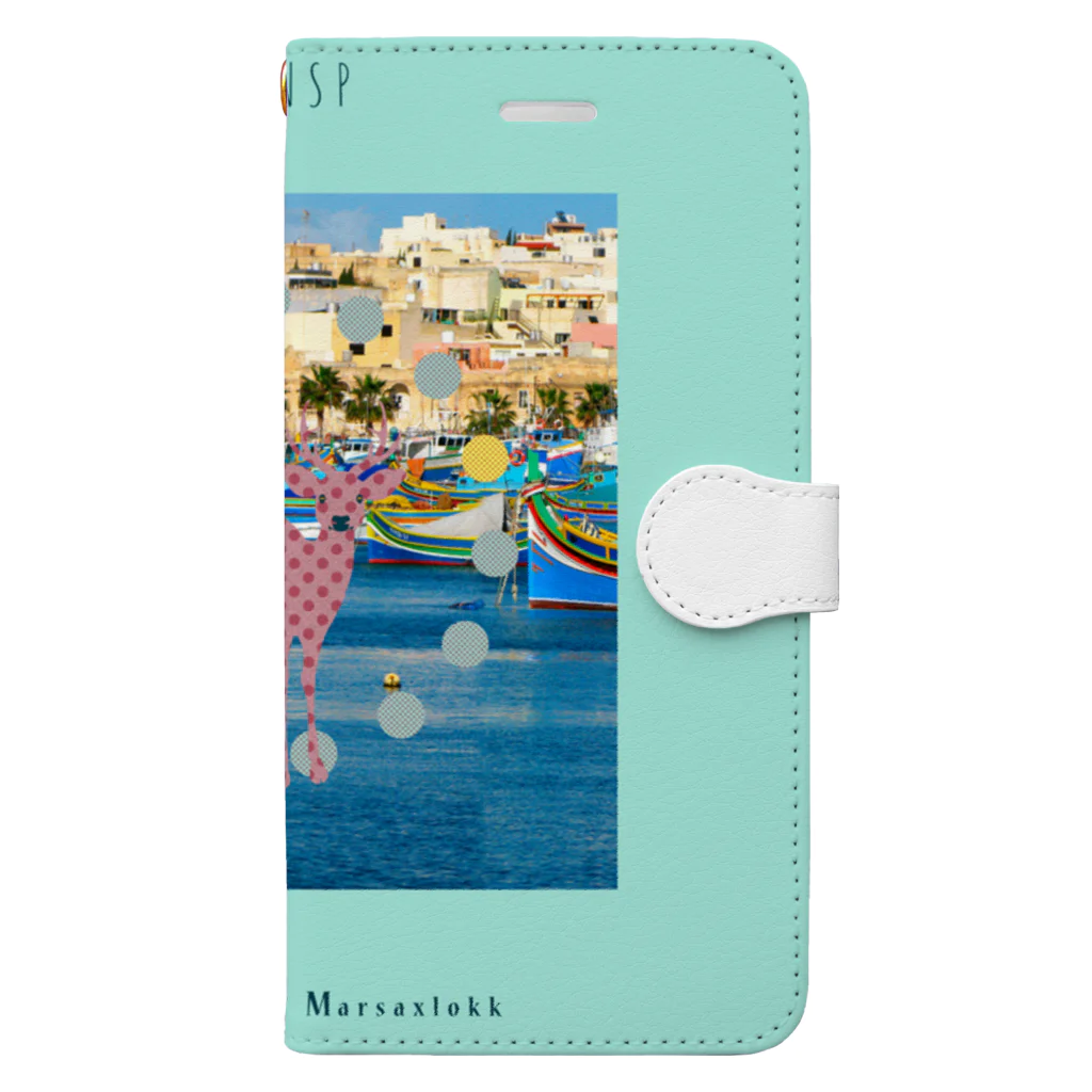 ＯＫダイレクト　powered by SUZURIのThe Scenery of Marsaxlokk 手帳型スマホケース