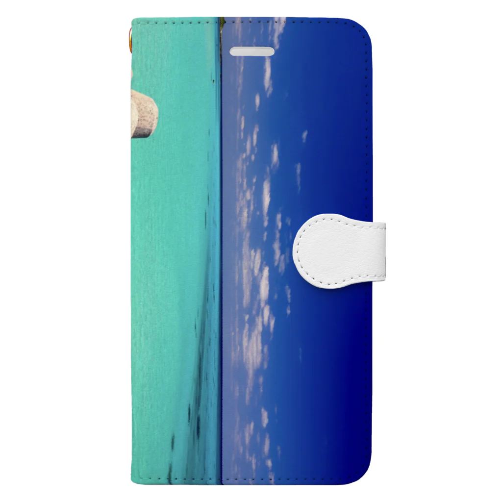 波吉商店の夏の海 Book-Style Smartphone Case