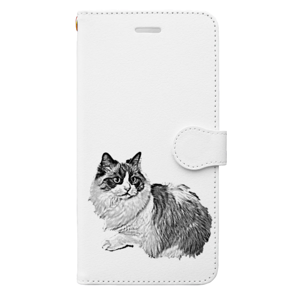 ねこなでのねこなでシリーズ Book-Style Smartphone Case