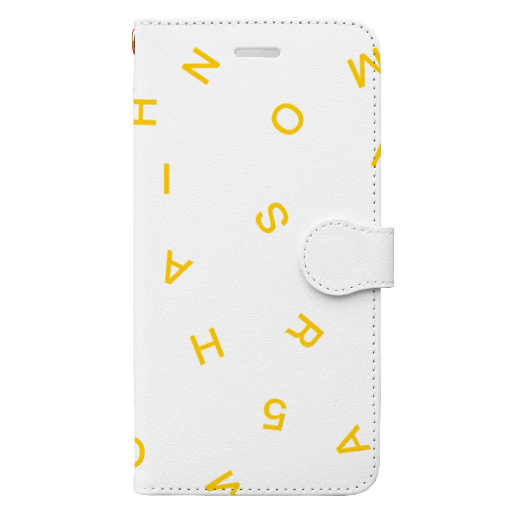 アライロのロゴ黄 Book-Style Smartphone Case