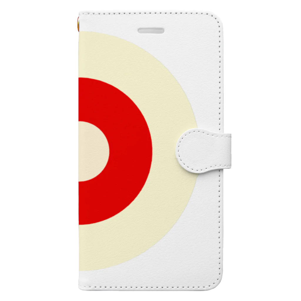 CORONET70のサークルa・クリーム・赤・クリーム2 Book-Style Smartphone Case