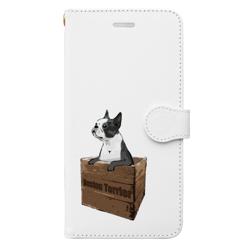 犬グッズの店しえるぶるーの箱入りボストンテリア Book-Style Smartphone Case