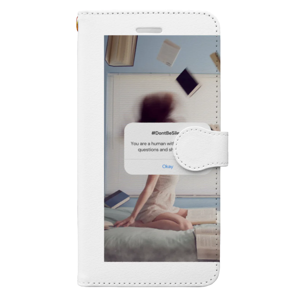 豆子の部屋のDon'tBeSilent&Books Book-Style Smartphone Case