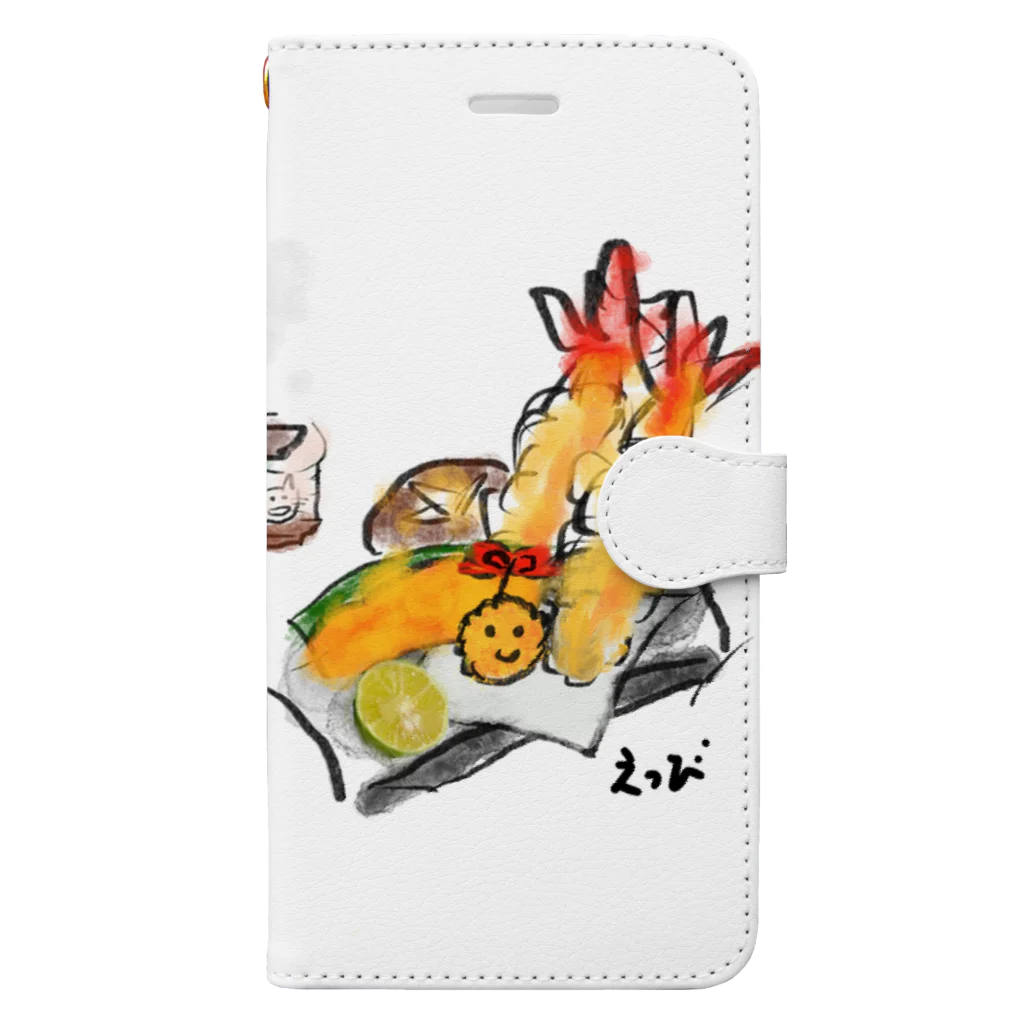 ポテトのおみせ😆✨のえっび TEMPURA for you Book-Style Smartphone Case